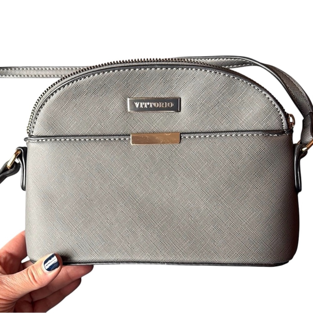 Vittorio Gray Crossbody Bag NWOT